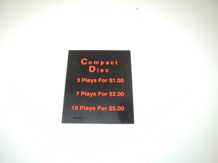 Rowe CD Juke Price Insert (Item #34) $4.99